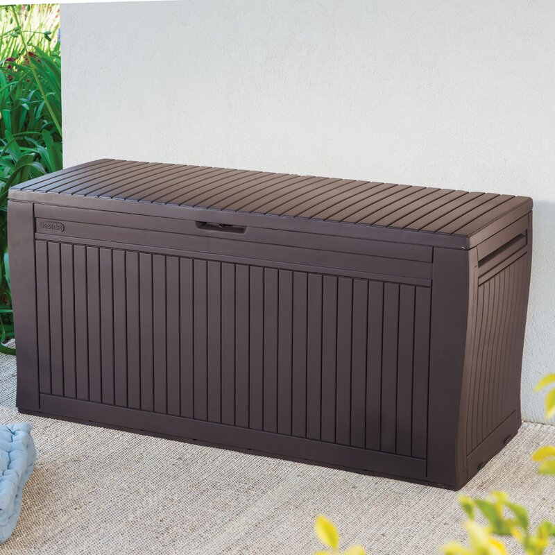 Keter Comfy 71 Gallon Resin Deck Box &amp; Reviews | Wayfair